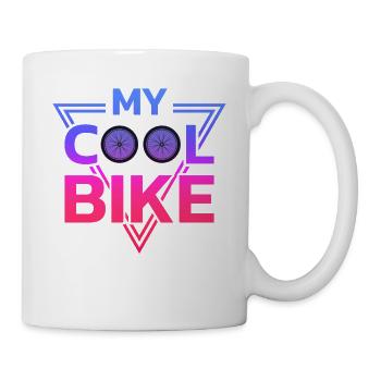 vintage bike outfit, bike urban freestyle bmx - Mug - white - Right