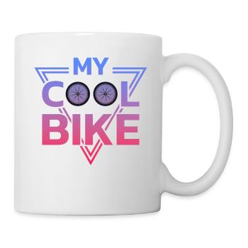 vintage bike outfit, bike urban freestyle bmx - Mug - white - Right