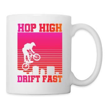 vintage bike outfit, bike urban freestyle bmx - Mug - white - Right