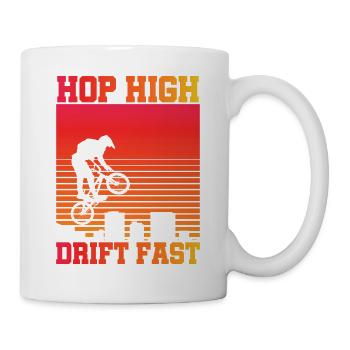 vintage bike outfit, bike urban freestyle bmx - Mug - white - Right