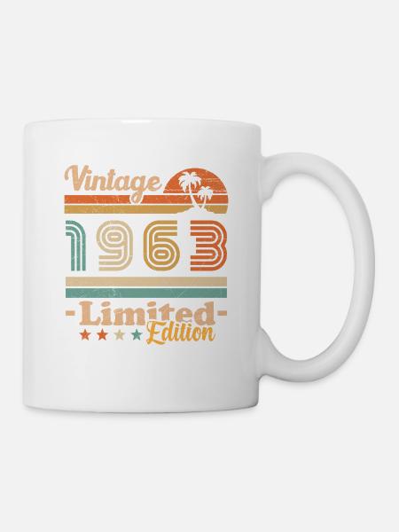 1963 Vintage Vintage Birthday Retro - Mug blanc - blanc
