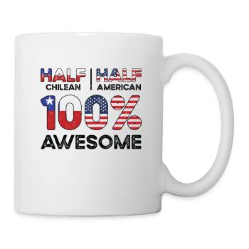 Half Chilean Chile American USA Citizenship - Mug - white - Right