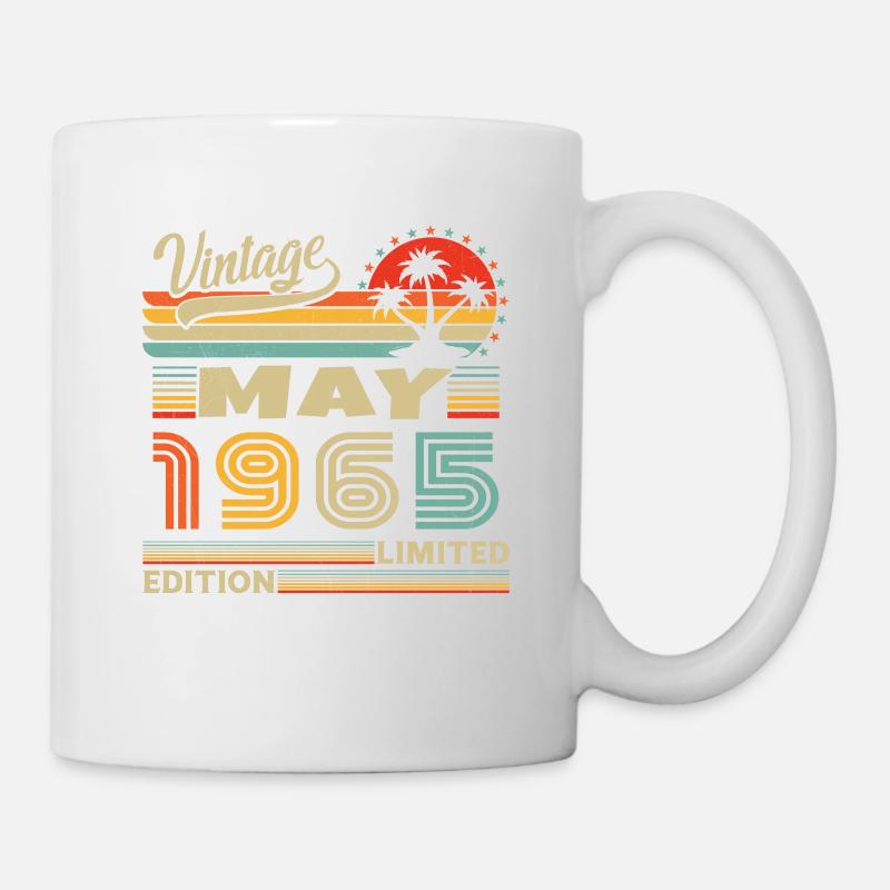 Vintage born in May 1965 birthday gift - Mug - white