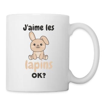 I like bunnies ok? Cute Bunny - Mug - white - Right