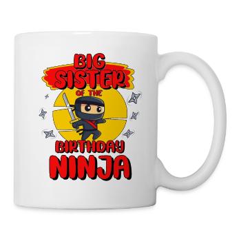 Big Sister Of The Birthday Ninja Party Decoration - Mug - white - Right