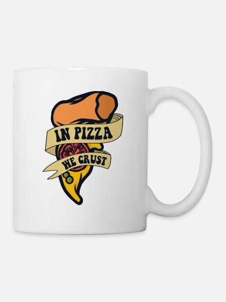 In Pizza We Crust Pizzaofen Pizza Pizzablech - Tasse - Weiß