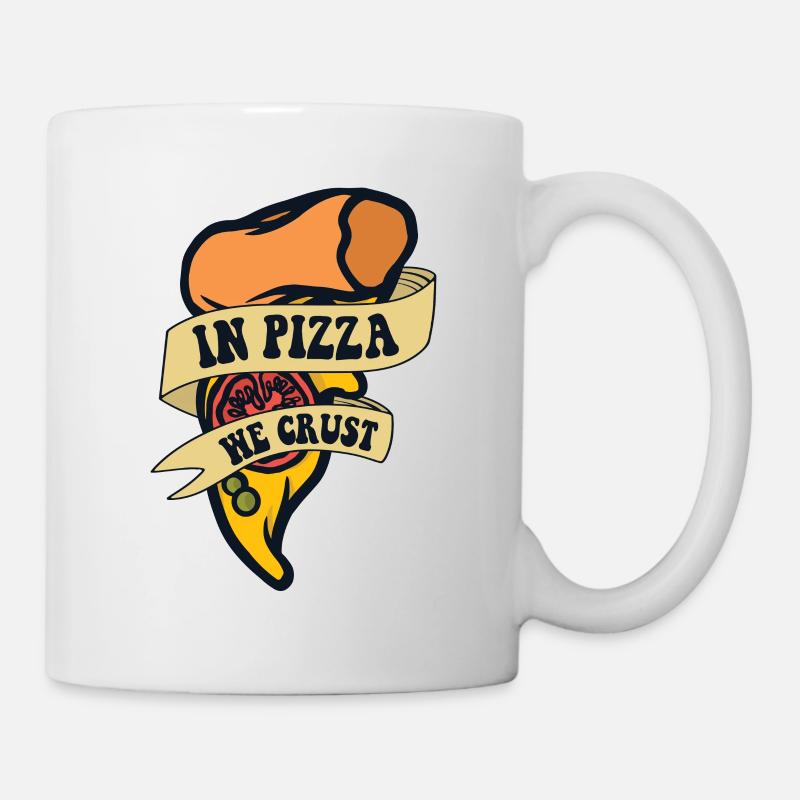 In Pizza We Crust Pizzaofen Pizza Pizzablech - Tasse - Weiß