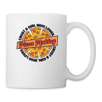 Crust A Girl Who Loves Pizza Making Pizza - Tasse - Weiß - Rechts