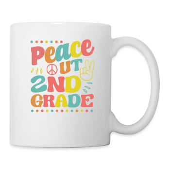 Peace Out 2nd Grade Second Graduation Last Day - Mug - white - Right