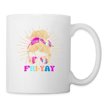 Fri Yay Funny Friday Lovers Fri-Yay Teacher - Tasse - Weiß - Rechts