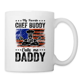 My Favorite Chef Buddy Calls Me Daddy Chef Cook An - Mug - white - Right