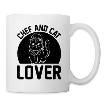 Chef And Cat Lover Chef Cook Food Cooking And Cat - Tasse - Weiß - Rechts