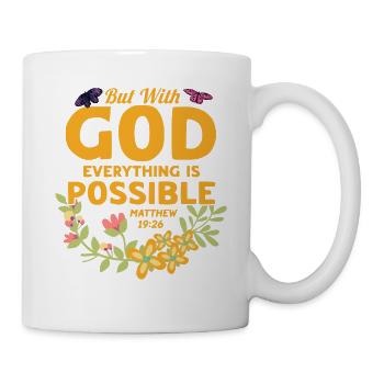 Jesus Gott Christlich Bibelvers Geschenk - Tasse - Weiß - Rechts