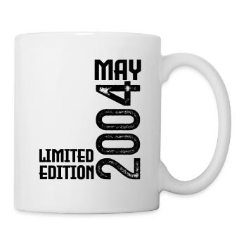 Geschenk Mai 2004. Jubiläum Mai 2004. Mai 2004. - Tasse - Weiß - Rechts