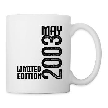 Geschenk Mai 2003. Jubiläum Mai 2003. Mai 2003. - Tasse - Weiß - Rechts