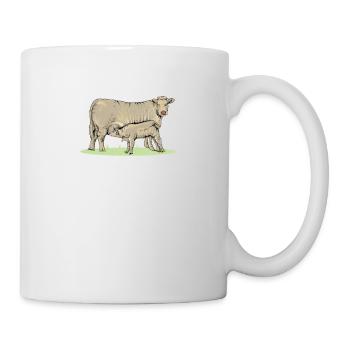 Charolais Rind I Frankreich Rinderzucht für - Tasse - Weiß - Rechts