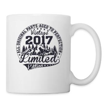 Born 2017 Vintage Retro Anniversary - Mug - white - Right