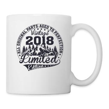 Born 2018 Vintage Retro Anniversary - Mug - white - Right