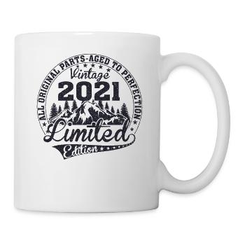 Geboren 2021 Vintage Retro Jubiläum - Tasse - Weiß - Rechts