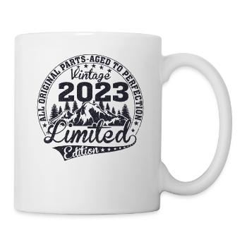 Born 2023 Vintage Retro Anniversary - Mug - white - Right