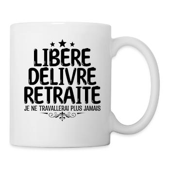 retraite je suis retraité à la retraite 60 ans - Mug blanc - blanc - Droite