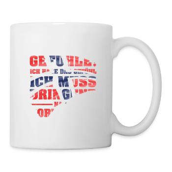 Ich muss dringend nach Norwegen Urlaub Geschenk - Tasse - Weiß - Rechts
