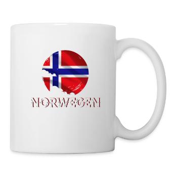 Träume von Norwegen Urlaub Geschenk - Tasse - Weiß - Rechts