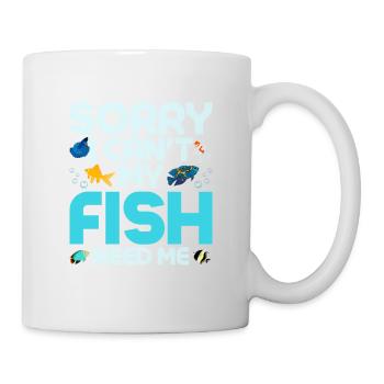 Désolé, je ne peux pas mon poisson a besoin de moi Poisson gardant Aquariu - Mug blanc - blanc - Droite