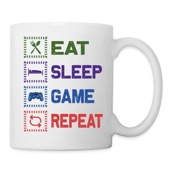 Eat Sleep Game Repeat Design - Mug - white - Right