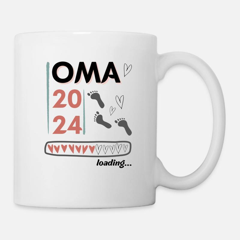 Grand-mère 2024 chargement... - Mug blanc - blanc