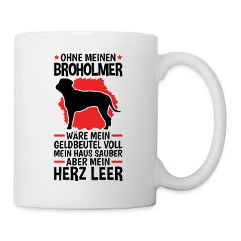 Ohne meinen Broholmer Dänische Dogge - Tasse - Weiß - Rechts