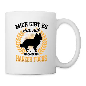 Nur mit Harzer Fuchs altdeutscher Hütefuchs - Tasse - Weiß - Rechts
