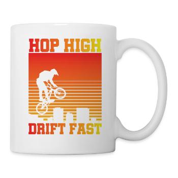 vintage bike outfit, bike urban freestyle bmx - Mug - white - Right