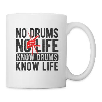 Schlagzeug Spieler Drummer - Tasse - Weiß - Rechts
