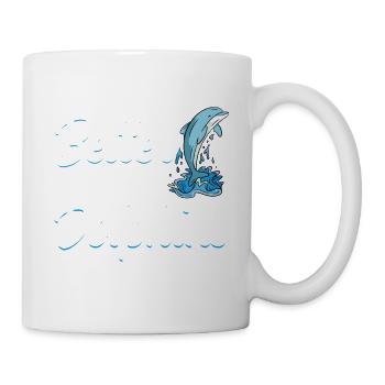 La vie est meilleure avec les dauphins - Mug blanc - blanc - Droite