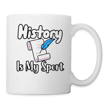 Geschichte ist mein Sport - Tasse - Weiß - Rechts