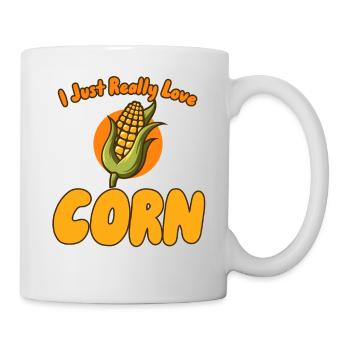 Ich liebe Mais einfach sehr - Tasse - Weiß - Rechts