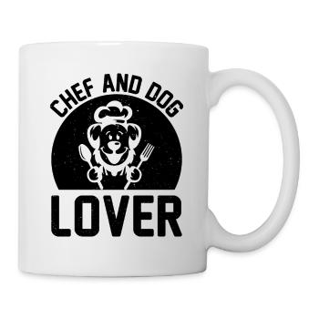Chef And Dog Lover Chef Cook Food Cooking And Dog - Tasse - Weiß - Rechts