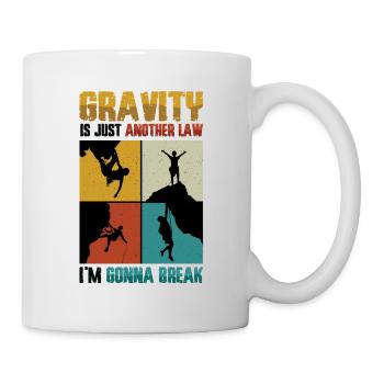 Anti-schwerkraft-bouldern, Felsklettern - Tasse - Weiß - Rechts