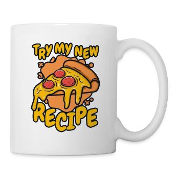 Try My New Recipe Pizza Pizzablech Pizzaofen - Tasse - Weiß - Rechts
