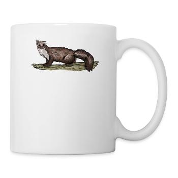 Stone marten I house marten game hunting motif for hunters - Mug - white - Right