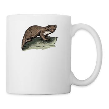 Martre de pierre I maison motif de chasse au gibier de martre pour les chasseurs - Mug blanc - blanc - Droite