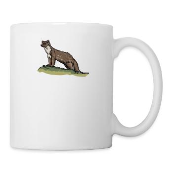 Martre de pierre I maison motif de chasse au gibier de martre pour les chasseurs - Mug blanc - blanc - Droite
