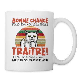 Départ Collègue Nouvel Emploi idée Cadeau Travail - Mug blanc - blanc - Droite
