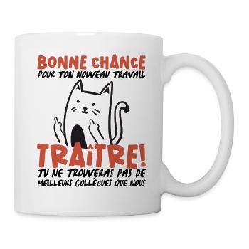Départ Collègue Nouvel Emploi idée Cadeau Travail - Mug blanc - blanc - Droite