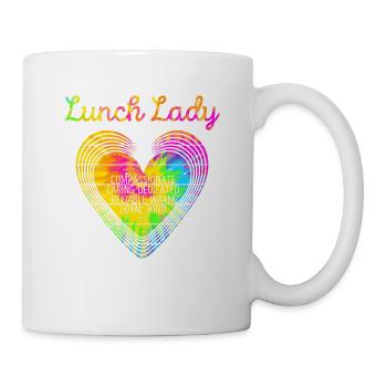 Tie Dye School Lunch Lady Retour à l’école - Mug blanc - blanc - Droite