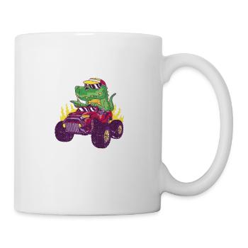 Rouler dans le camion monstre T Rex pré-K Dinosaur - Mug blanc - blanc - Droite