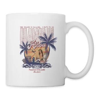 Hawaii Aloha Retro Urlaub Insel Geschenk USA - Tasse - Weiß - Rechts
