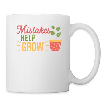 Mistakes Help Us Grow Funny Growth Mindset - Mug - white - Right