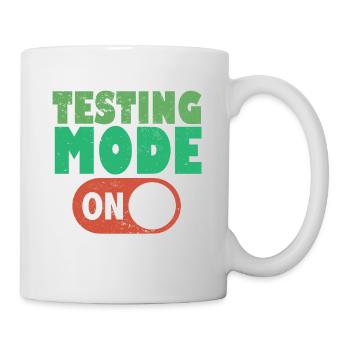 Testing Mode On Motivational Test Day Teacher - Mug - white - Right